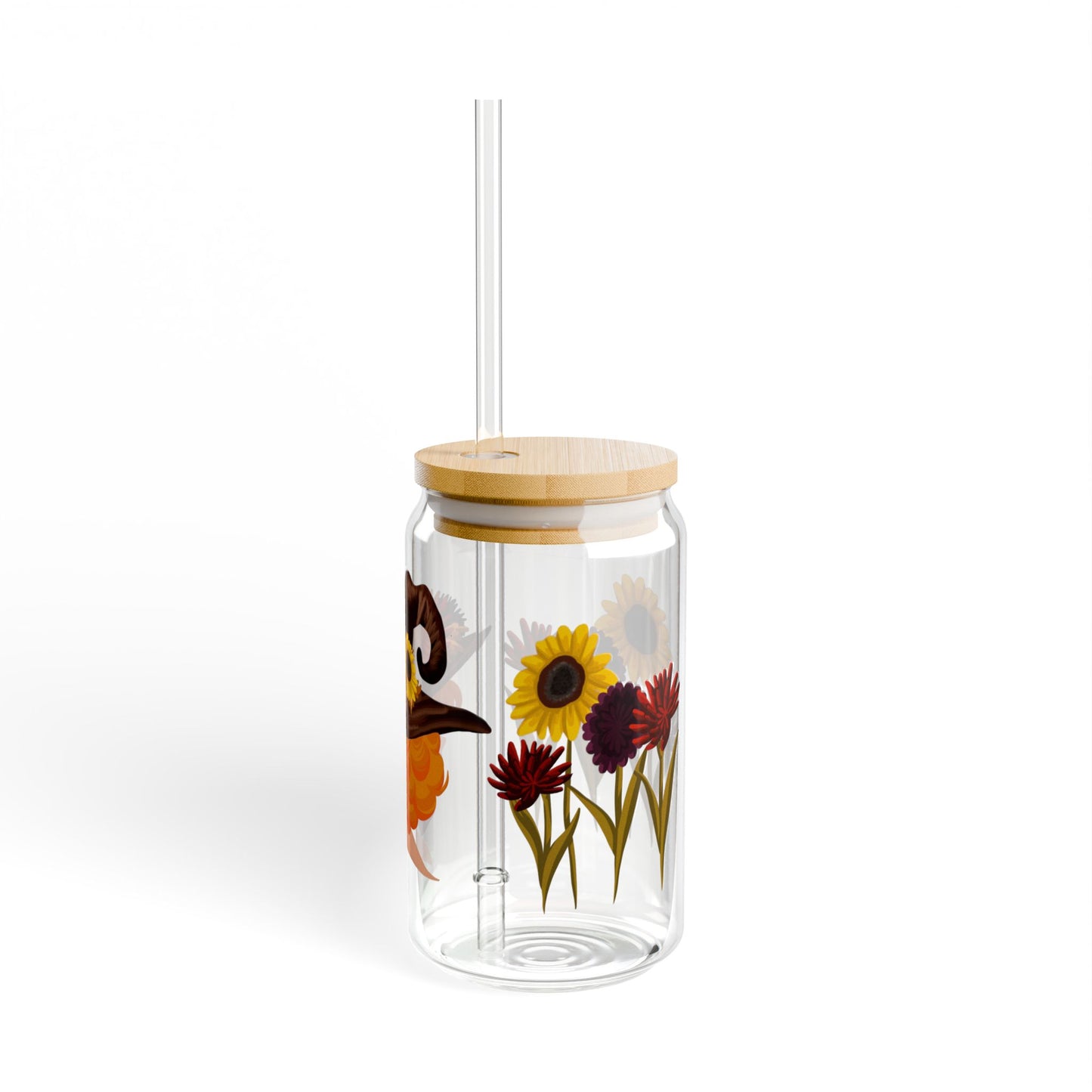 Fall Witch Glass Sipper — 16oz