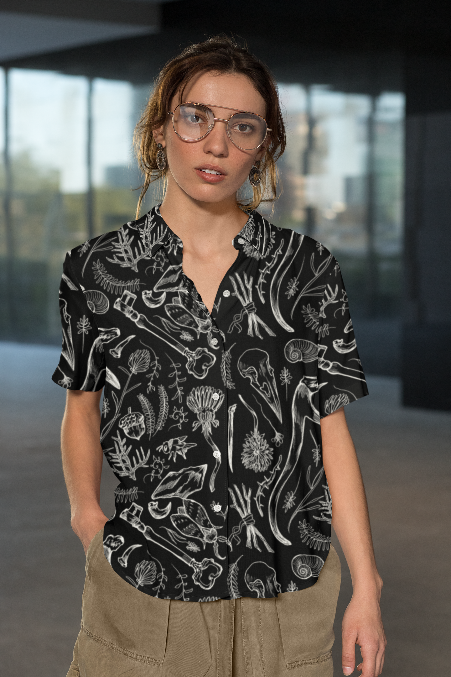 Things We Found in the Garden — Gothic Unisex Button-Up