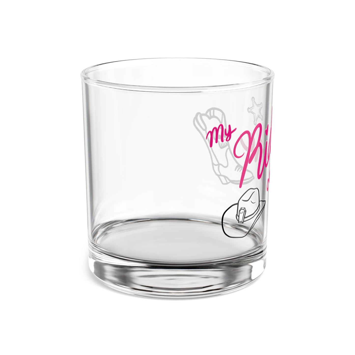 Cowboy Ride or Die Rocks Glass - 10oz Cocktail Tumbler