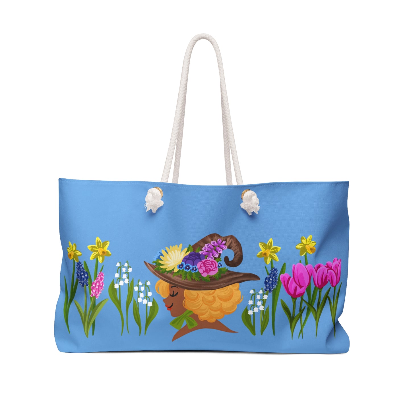 Spring Witch Floral Weekender Bag - Vibrant Flower Design for Travel and Beach