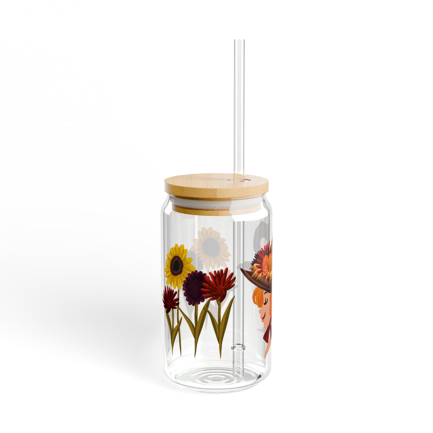 Fall Witch Glass Sipper — 16oz
