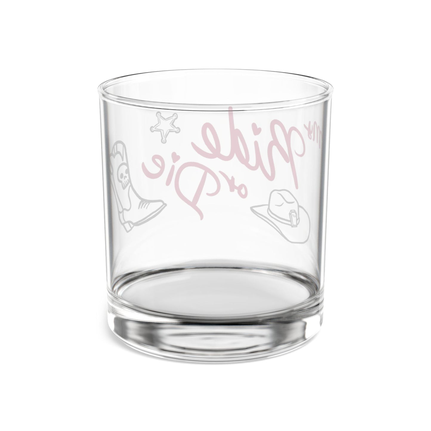 Cowboy Ride or Die Rocks Glass - 10oz Cocktail Tumbler