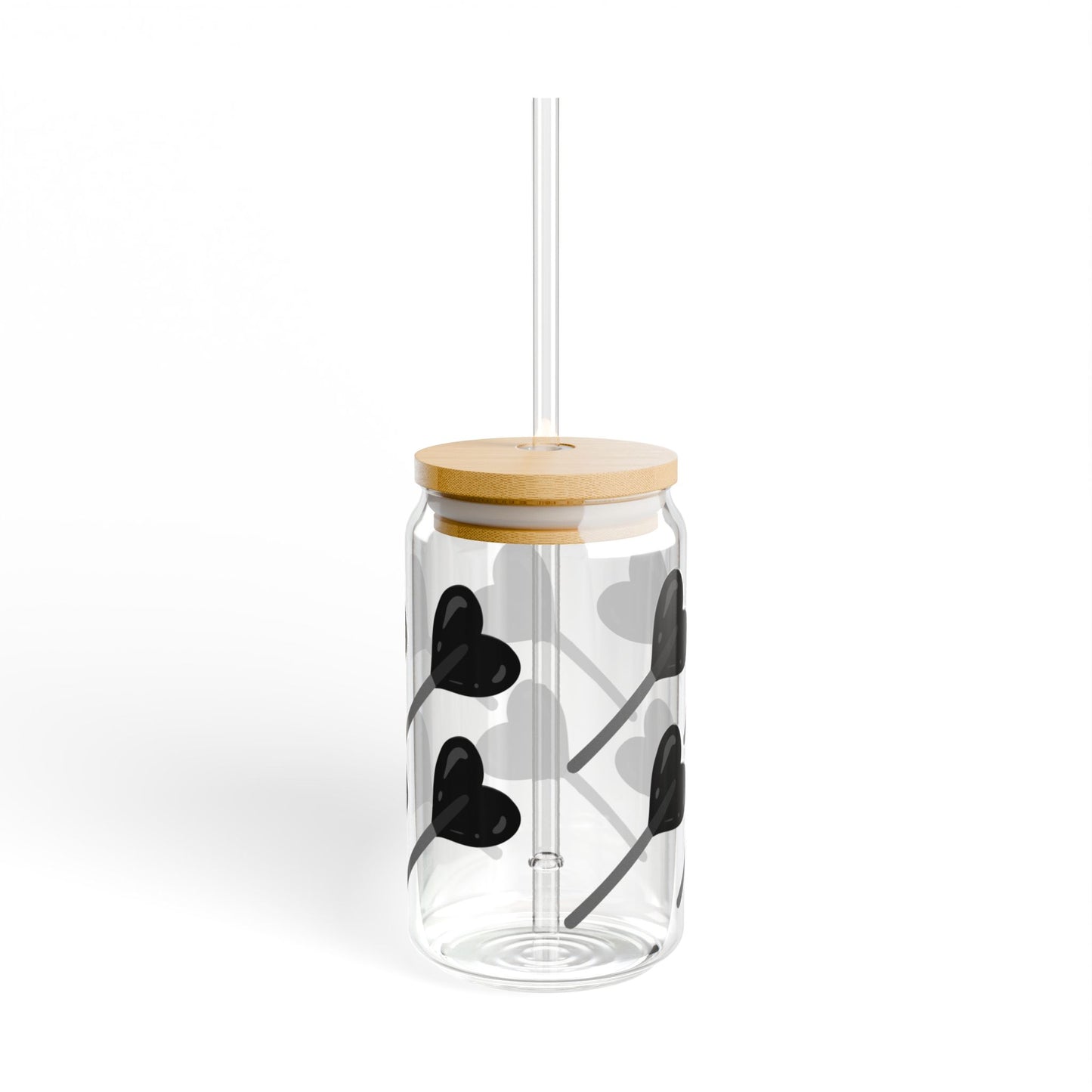 Lolly Polly Valentine's Day Black Sipper Glass