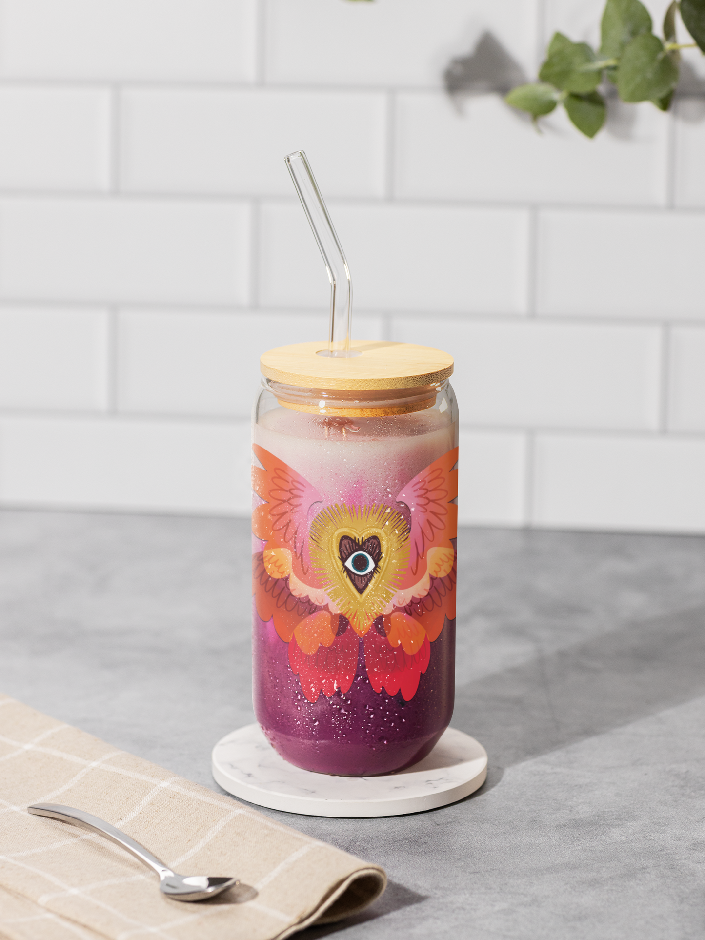 BE NOT AFRAID Angel Sipper Glass - 16oz