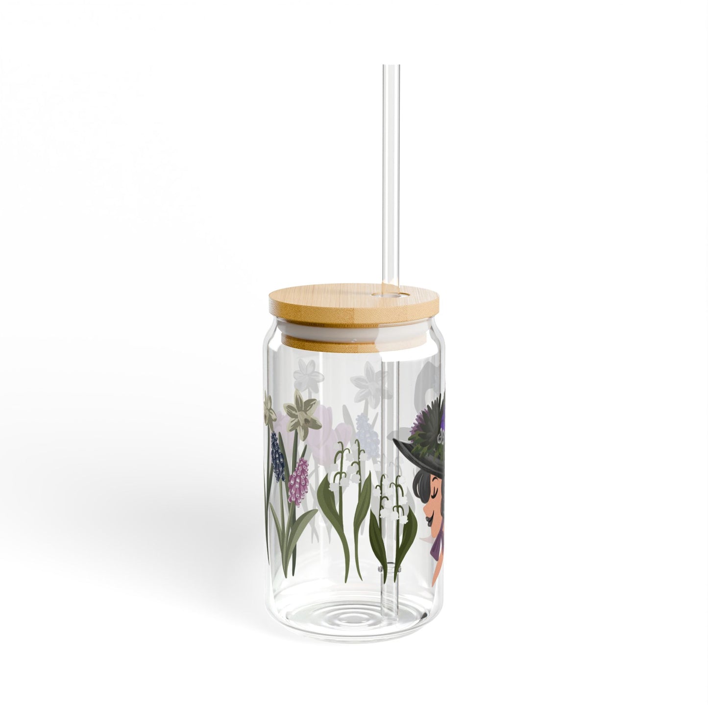 GOTH SPRING WITCH Sipper Glass, 16oz Eco-Friendly Drinkware