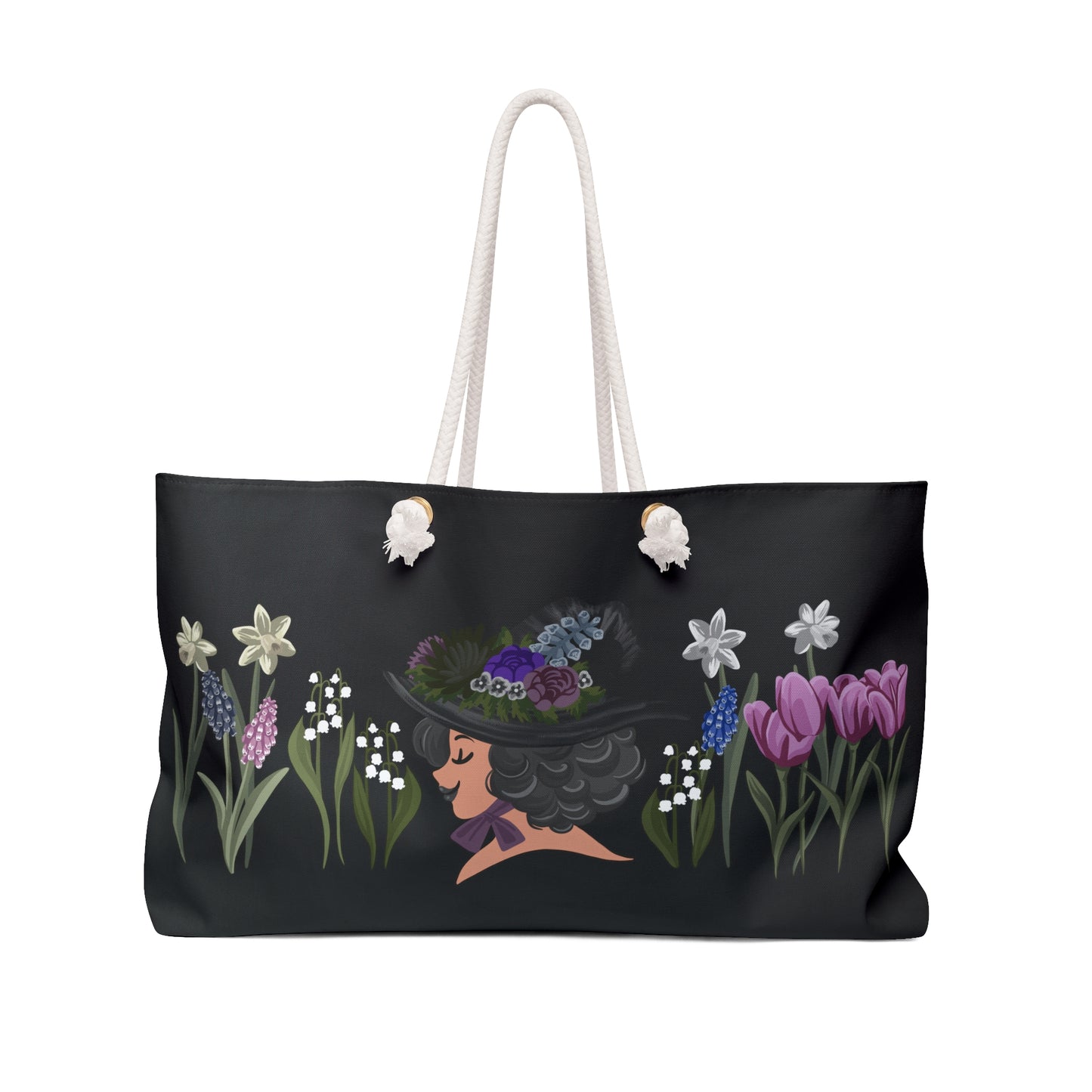 Floral Goth Spring Witch Weekender Bag for Stylish Getaways