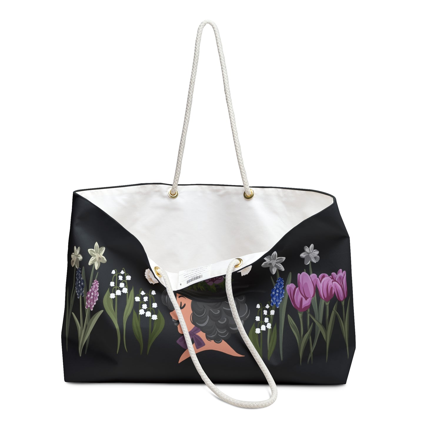 Floral Goth Spring Witch Weekender Bag for Stylish Getaways
