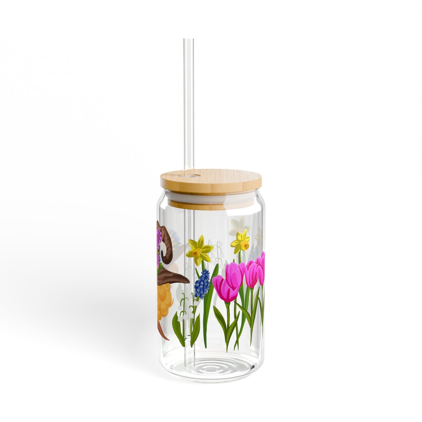 SPRING WITCH Sipper Glass, 16oz Eco-Friendly Drinkware