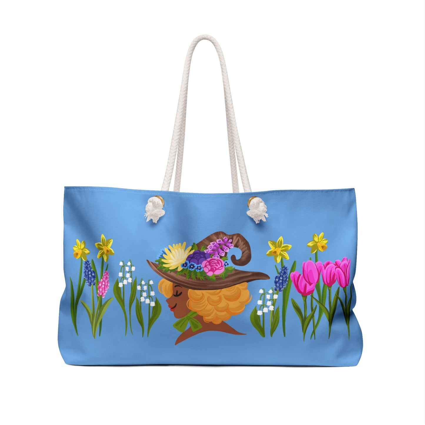 Spring Witch Floral Weekender Bag - Vibrant Flower Design for Travel and Beach