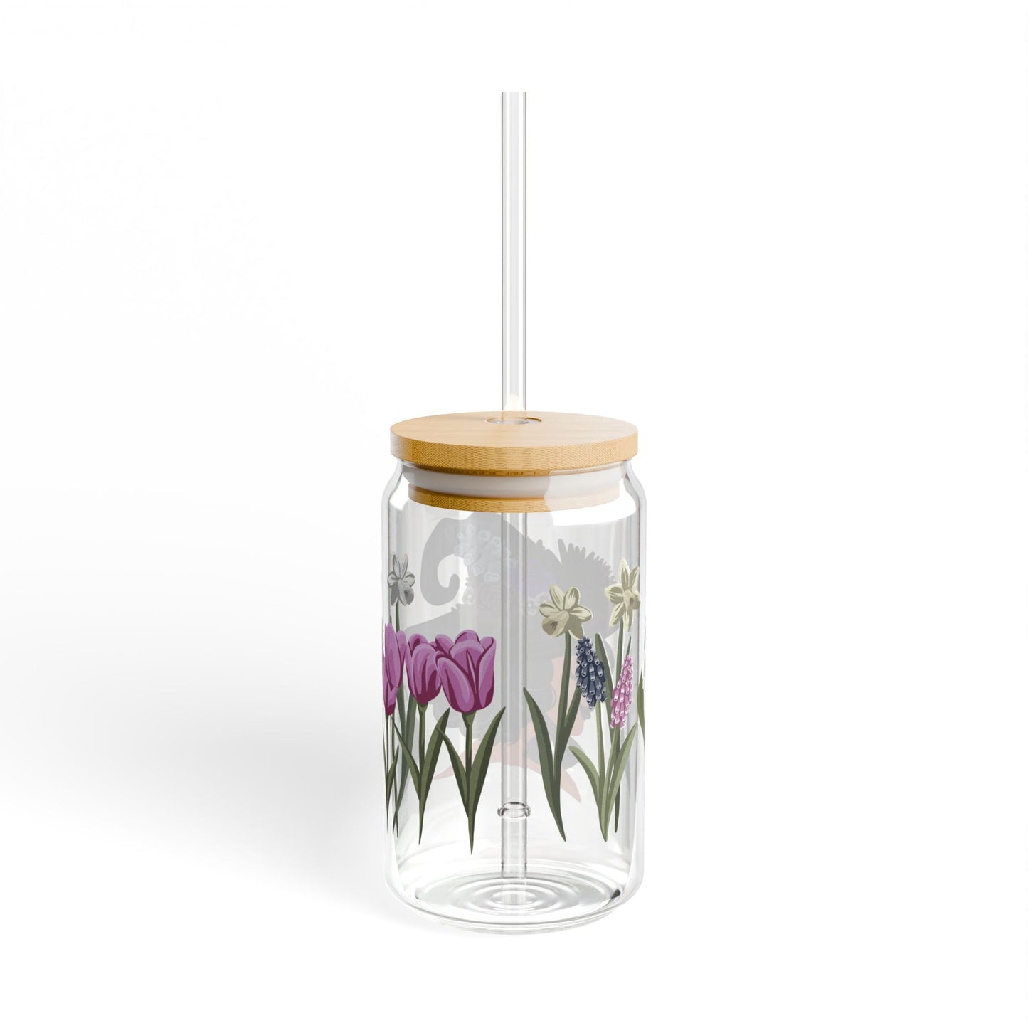 GOTH SPRING WITCH Sipper Glass, 16oz Eco-Friendly Drinkware