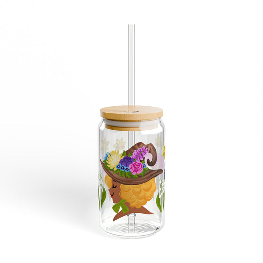 SPRING WITCH Sipper Glass, 16oz Eco-Friendly Drinkware