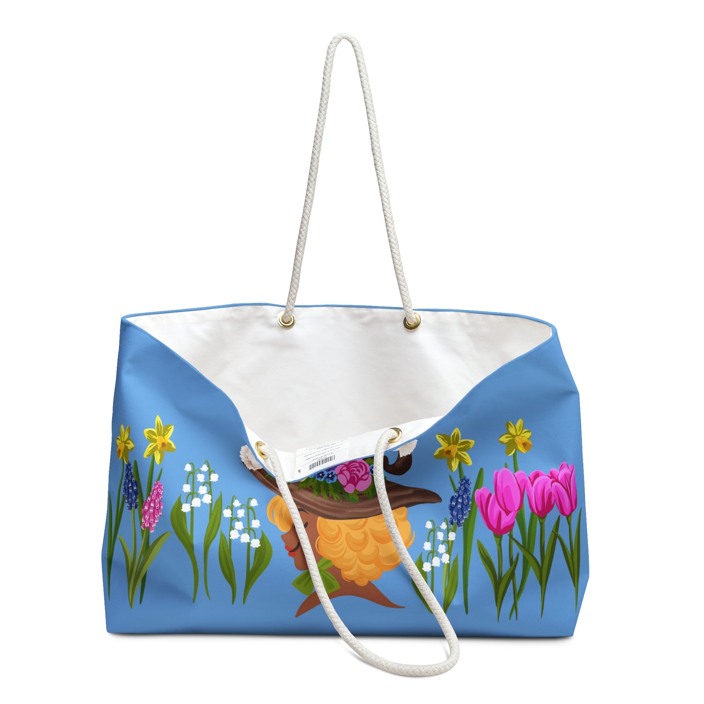 Spring Witch Floral Weekender Bag - Vibrant Flower Design for Travel and Beach